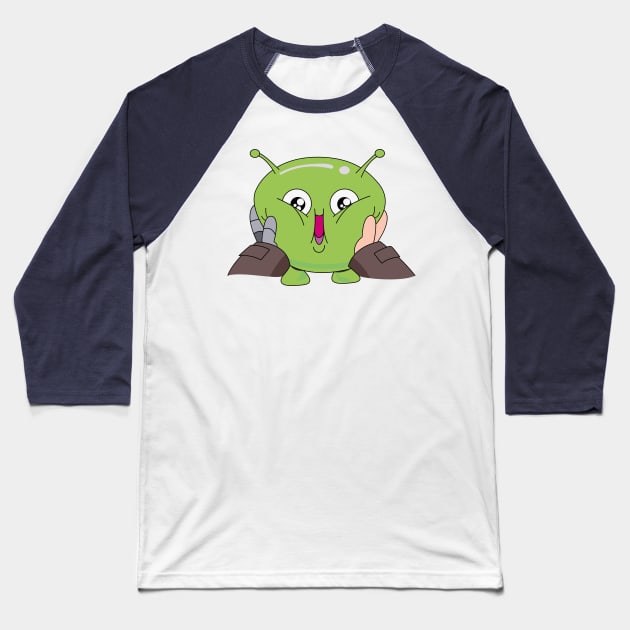 Cute Mooncake Final Space Baseball T-Shirt by kim.id